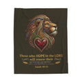 Velveteen Plush Blanket "Those who hope in the Lord..." Isaiah 40:31