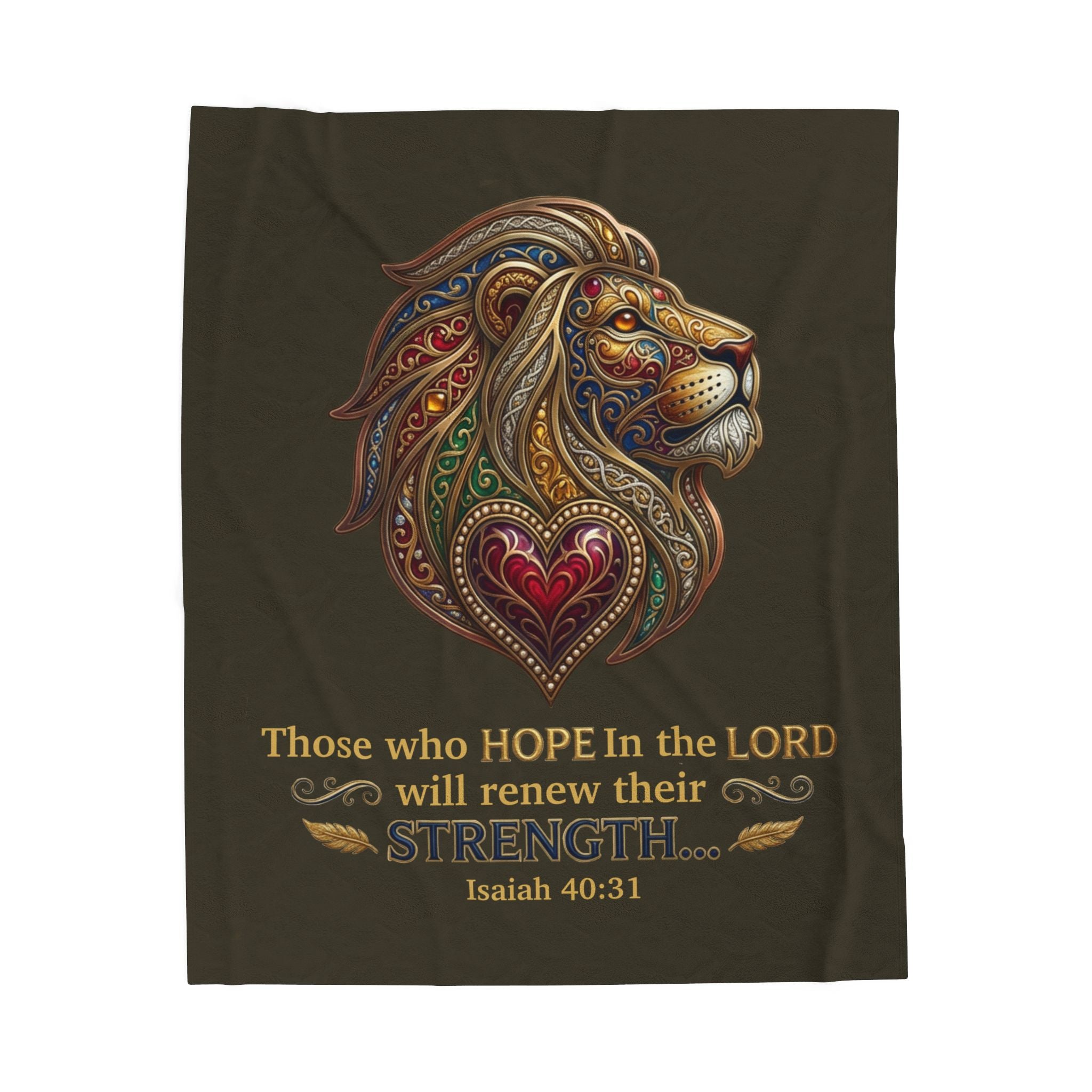 Velveteen Plush Blanket "Those who hope in the Lord..." Isaiah 40:31