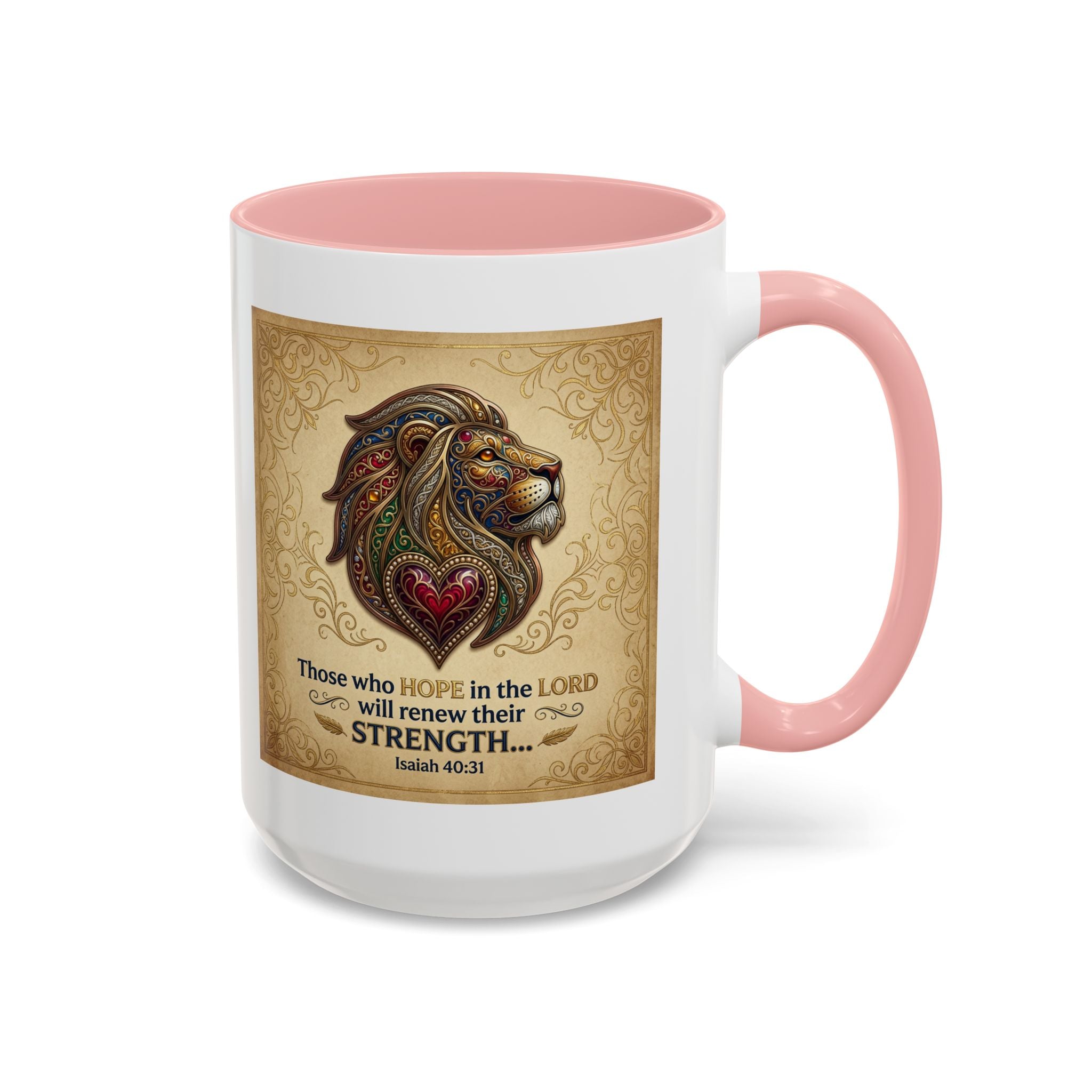 Accent Coffee Mug (11, 15oz) "Those who hope in the Lord..." Isaiah 40:31