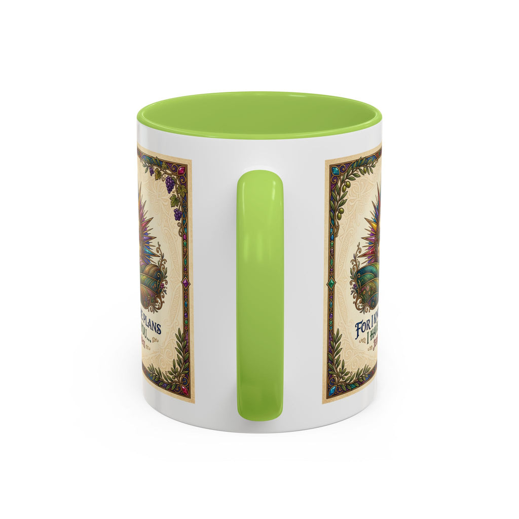 Accent Coffee Mug (11, 15oz) "for I know the plans I have for you" Jeremiah 29:11