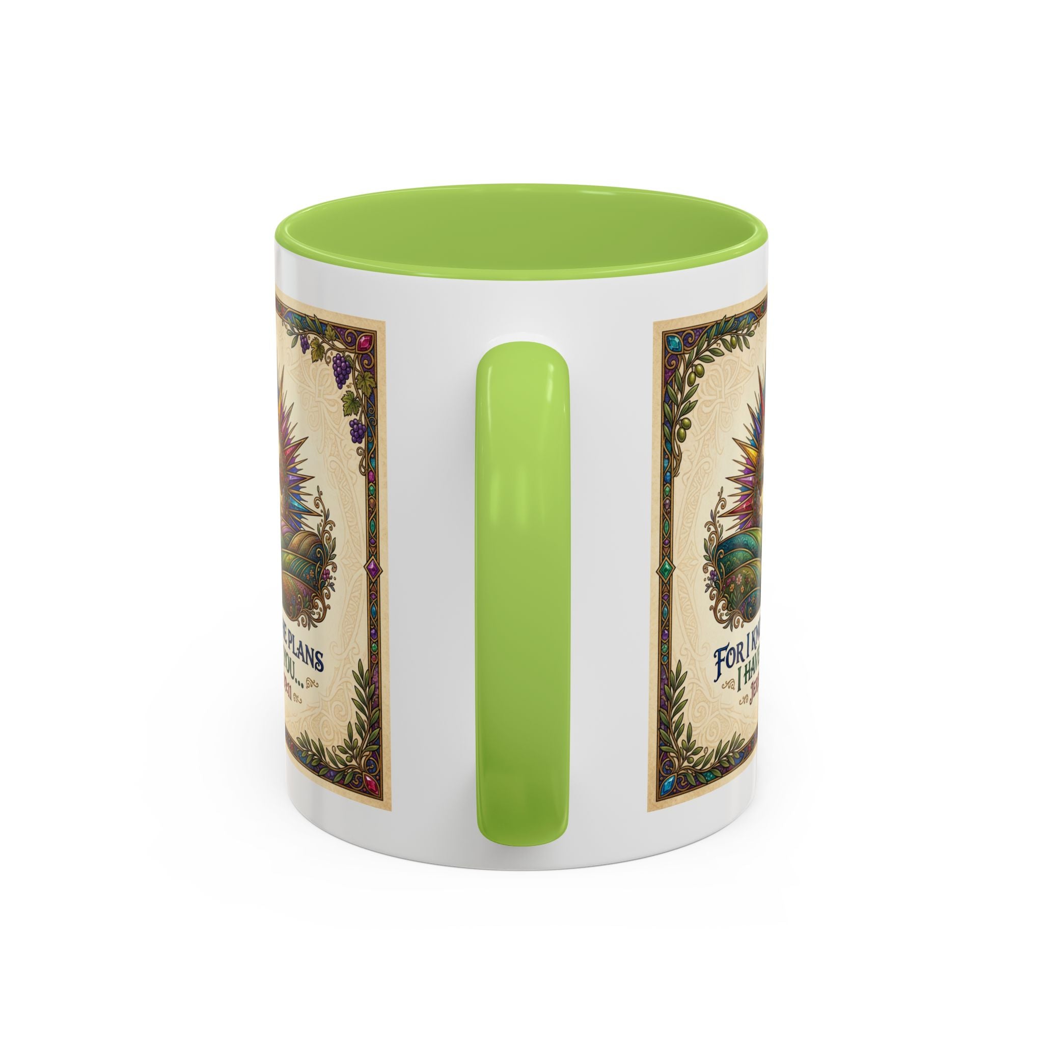 Accent Coffee Mug (11, 15oz) "for I know the plans I have for you" Jeremiah 29:11