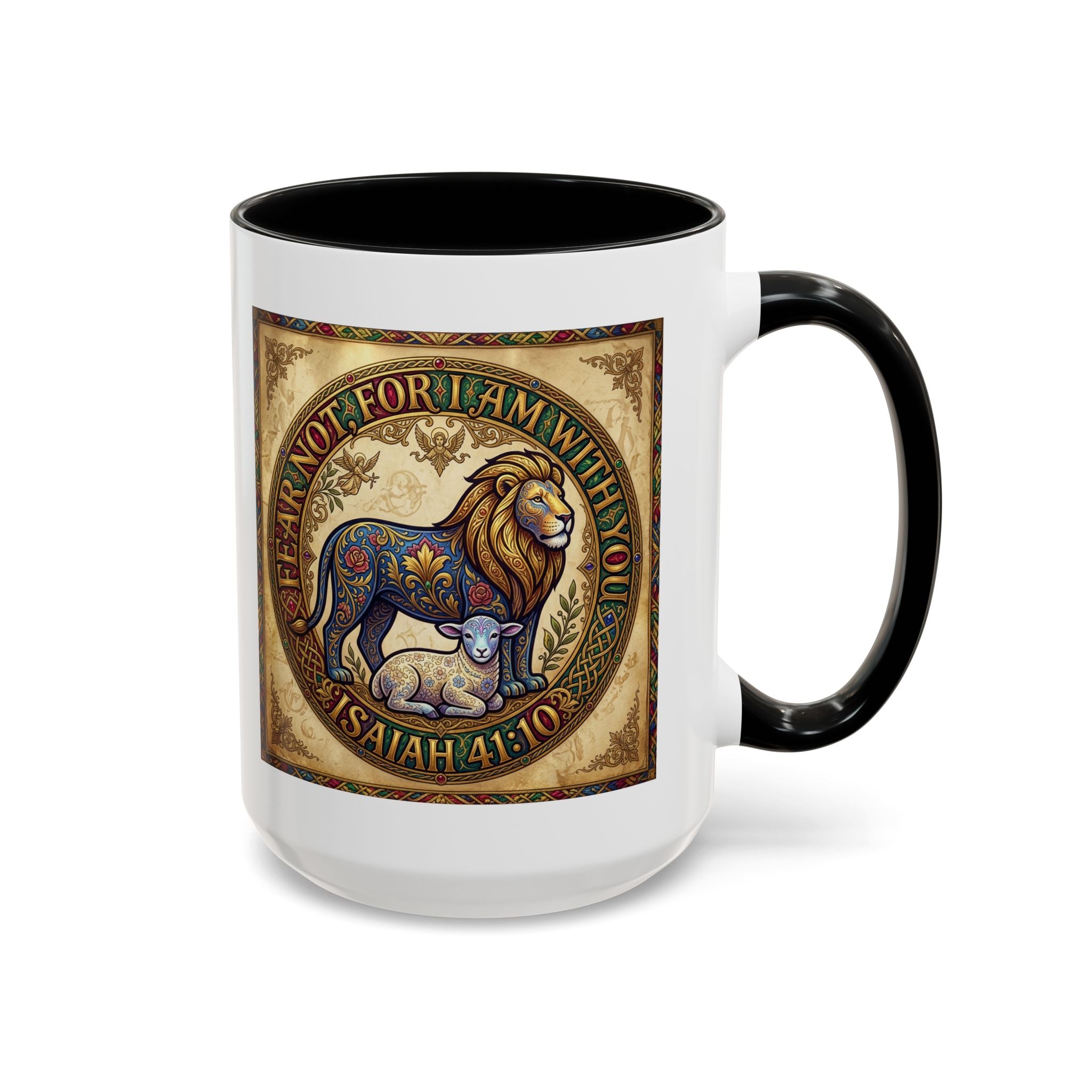 Accent Coffee Mug (11, 15oz) "Fear not, for I am with you" Isaiah 41:10