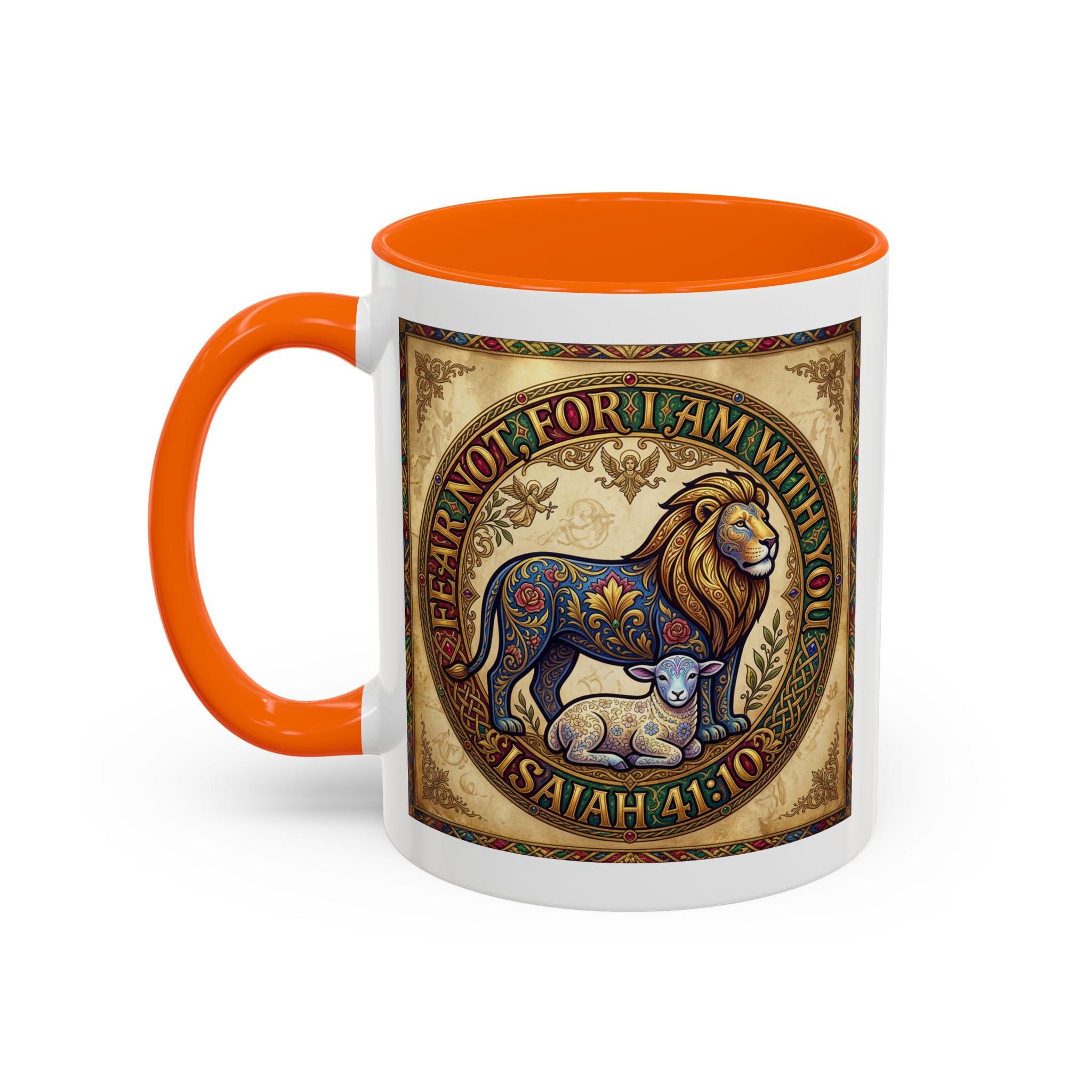 Accent Coffee Mug (11, 15oz) "Fear not, for I am with you" Isaiah 41:10