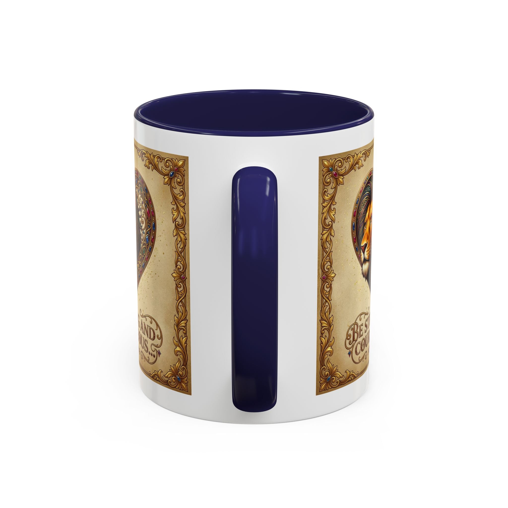Accent Coffee Mug (11, 15oz) "Be strong and courageous" Joshua 1:9