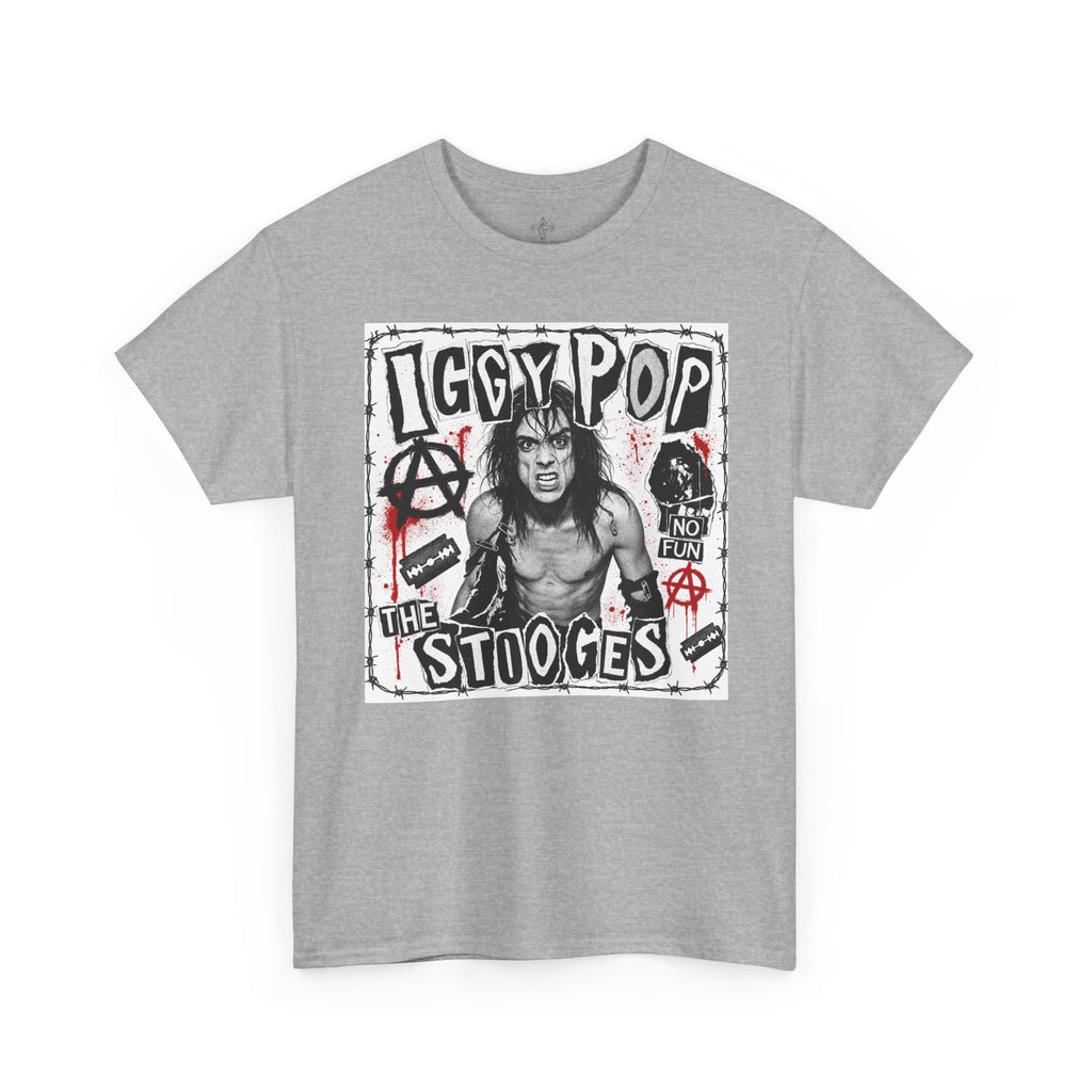 Unisex Heavy Cotton Tee - Detroit Iggy Pop Barbed Wire