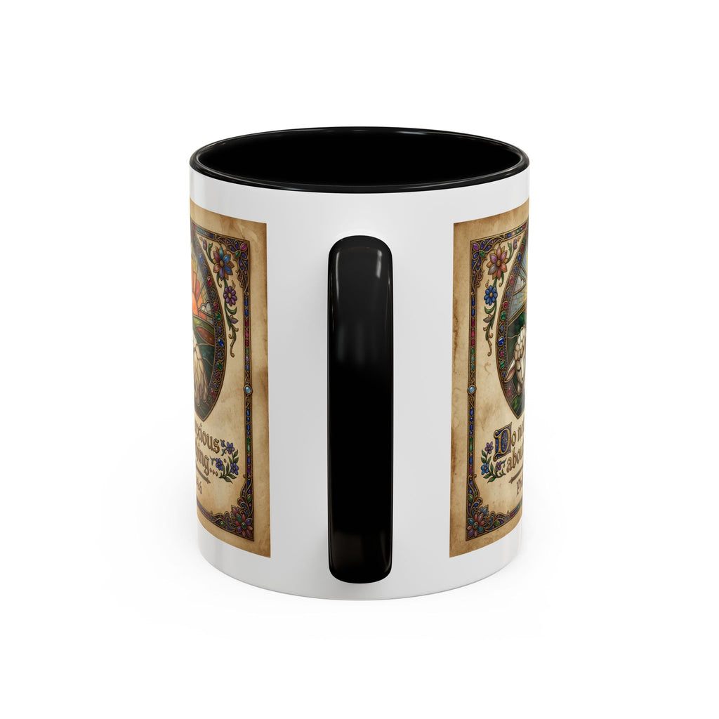 Accent Coffee Mug (11, 15oz) "Be not anxious about anything Phillipians 4:6