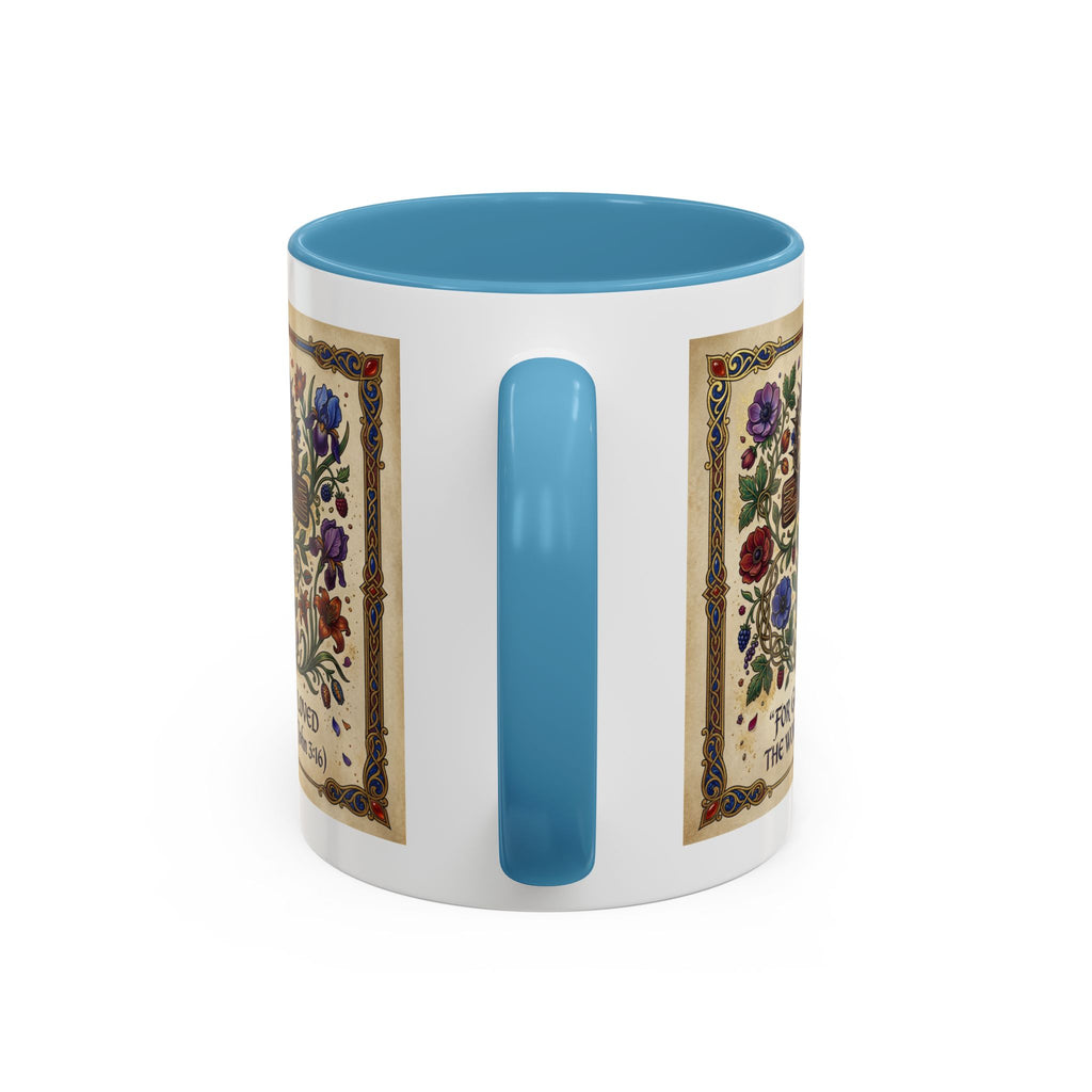 Accent Coffee Mug (11, 15oz) "For God so loved the world" John 3:16