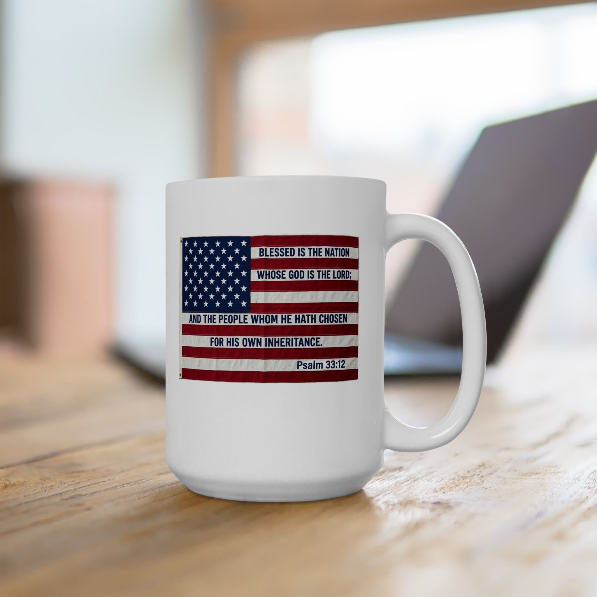 Ceramic Mug, (11oz, 15oz) God Bless America