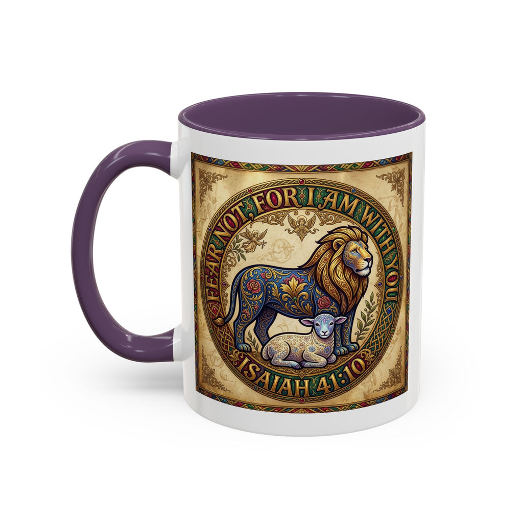 Accent Coffee Mug (11, 15oz) "Fear not, for I am with you" Isaiah 41:10