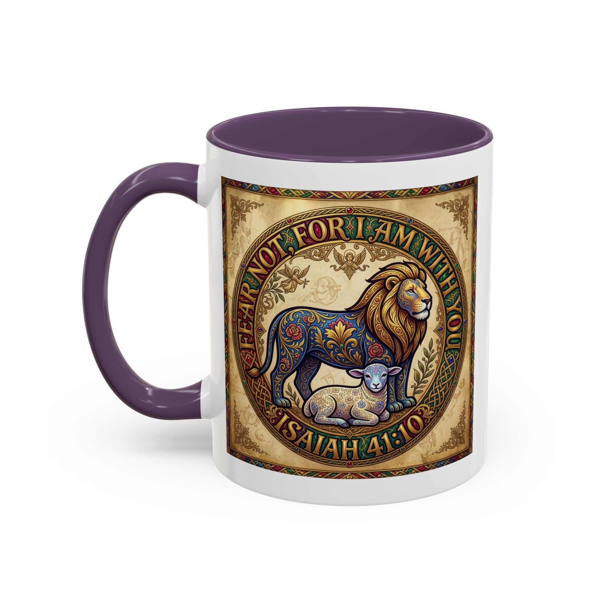 Accent Coffee Mug (11, 15oz) "Fear not, for I am with you" Isaiah 41:10
