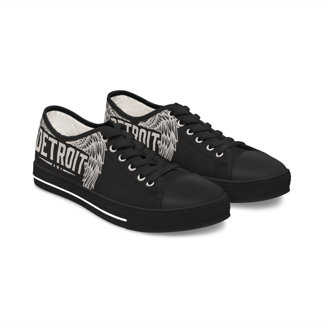 Women's Low Top Sneakers - Detroit Wings Black