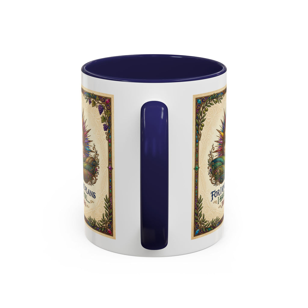 Accent Coffee Mug (11, 15oz) "for I know the plans I have for you" Jeremiah 29:11