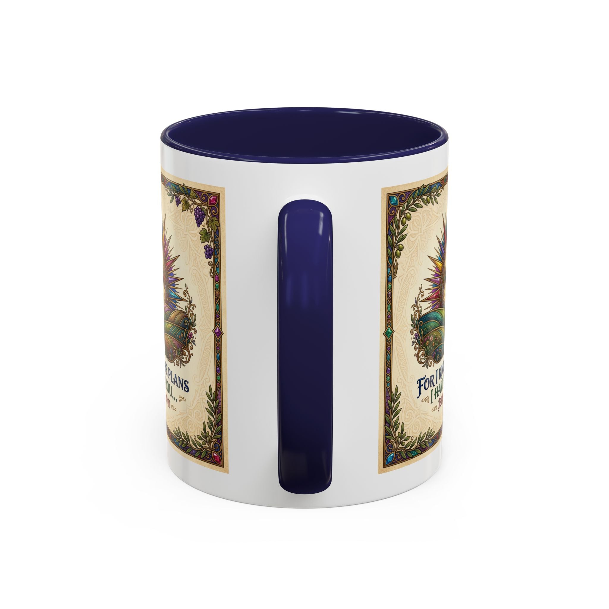 Accent Coffee Mug (11, 15oz) "for I know the plans I have for you" Jeremiah 29:11