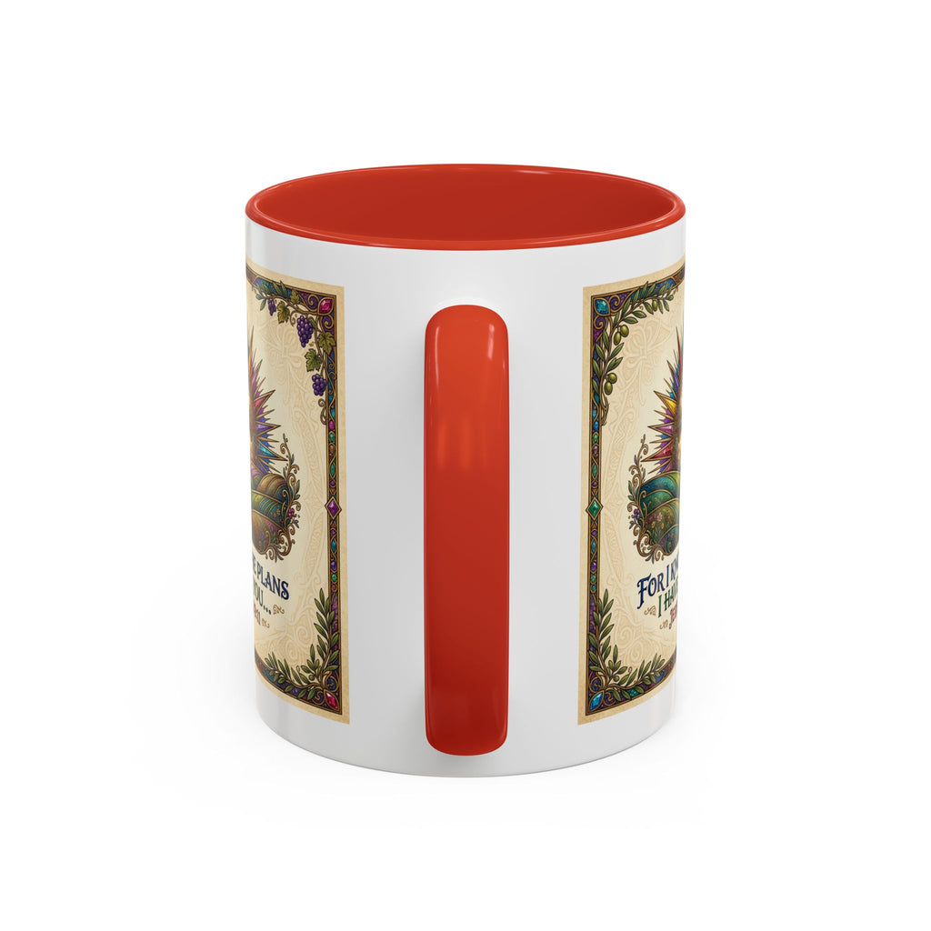 Accent Coffee Mug (11, 15oz) "for I know the plans I have for you" Jeremiah 29:11