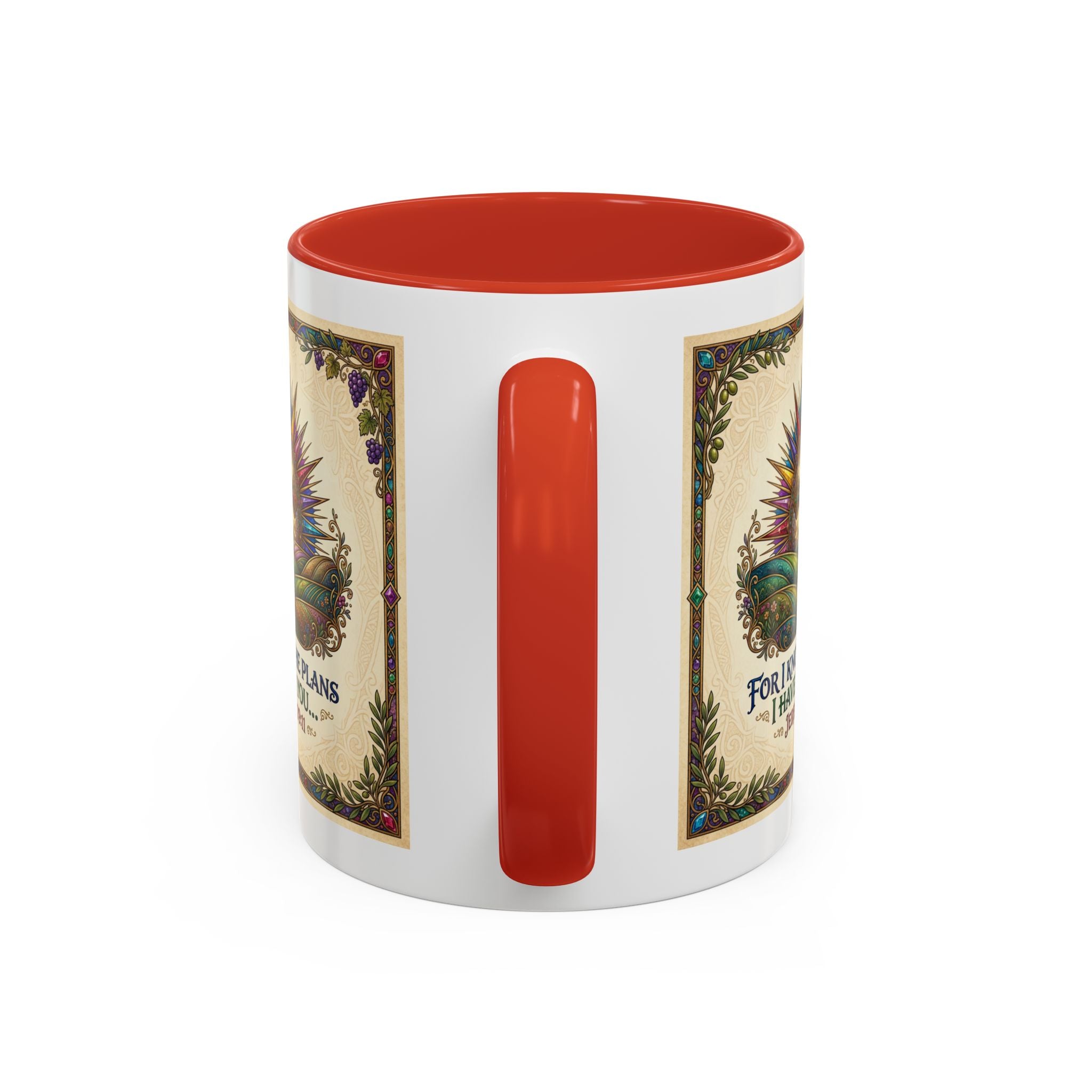 Accent Coffee Mug (11, 15oz) "for I know the plans I have for you" Jeremiah 29:11
