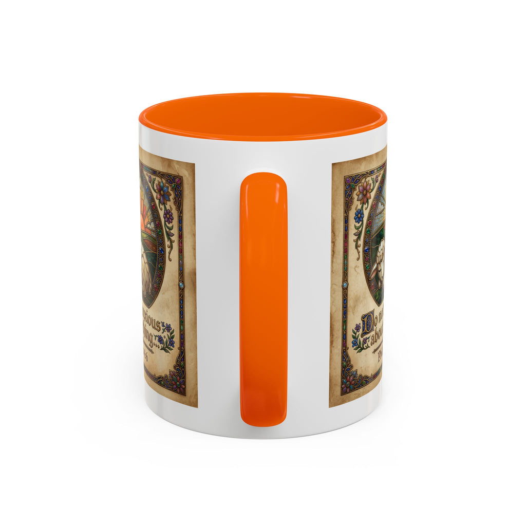 Accent Coffee Mug (11, 15oz) "Be not anxious about anything Phillipians 4:6
