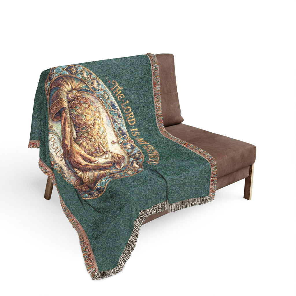 Woven Blanket - “The Lord is my Shpeherd” Psalm 23:1