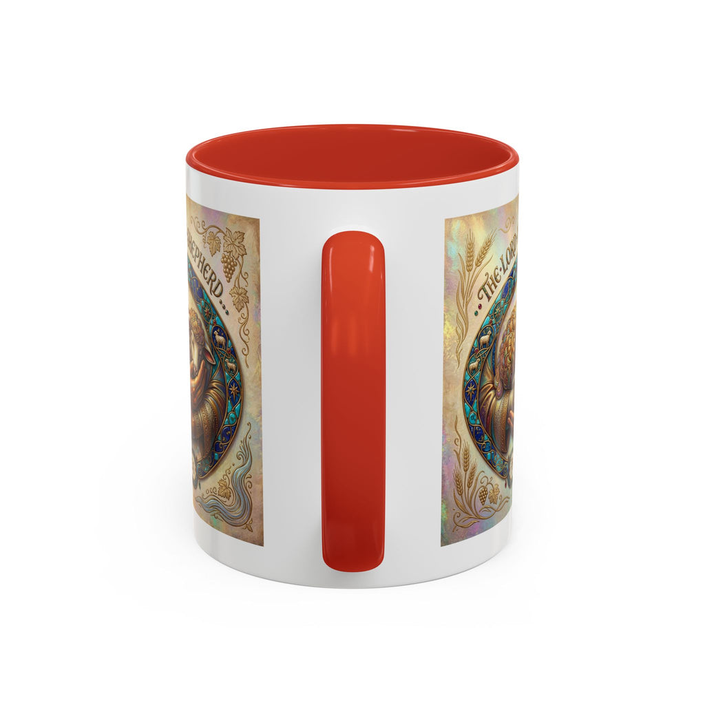 Accent Coffee Mug (11, 15oz) "The Lord is my Shepherd" Psalms 23:1