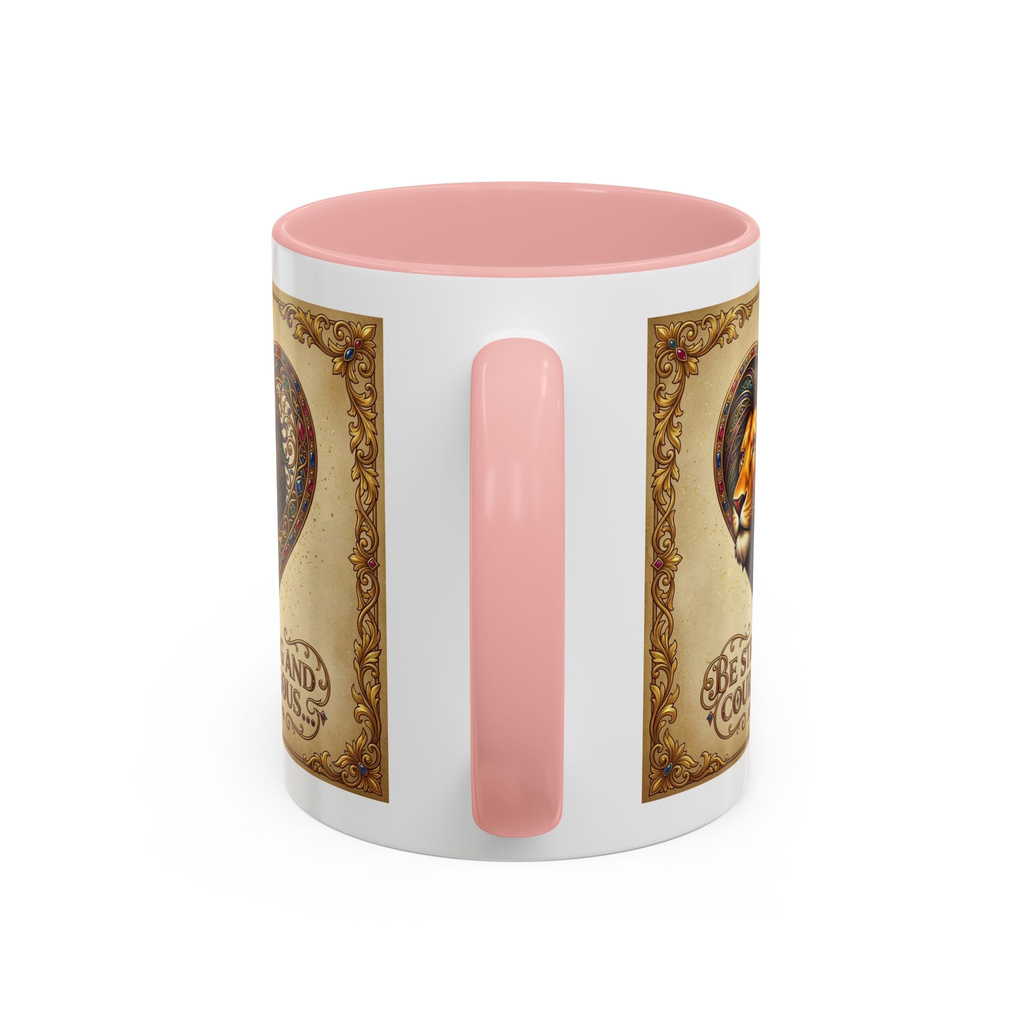 Accent Coffee Mug (11, 15oz) "Be strong and courageous" Joshua 1:9