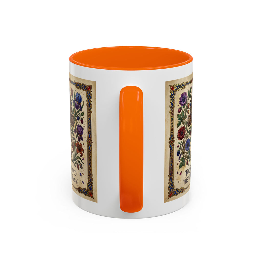Accent Coffee Mug (11, 15oz) "For God so loved the world" John 3:16
