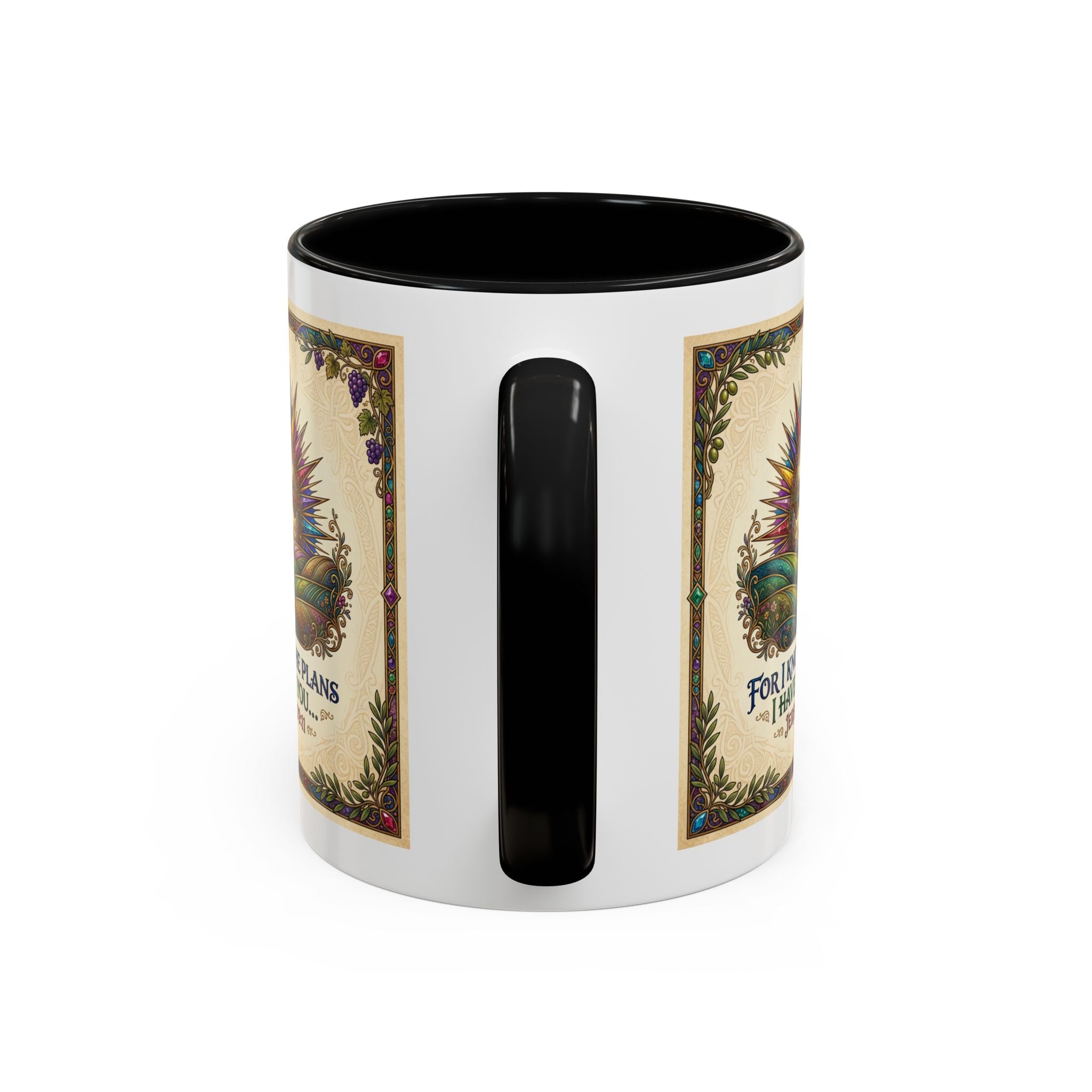 Accent Coffee Mug (11, 15oz) "for I know the plans I have for you" Jeremiah 29:11