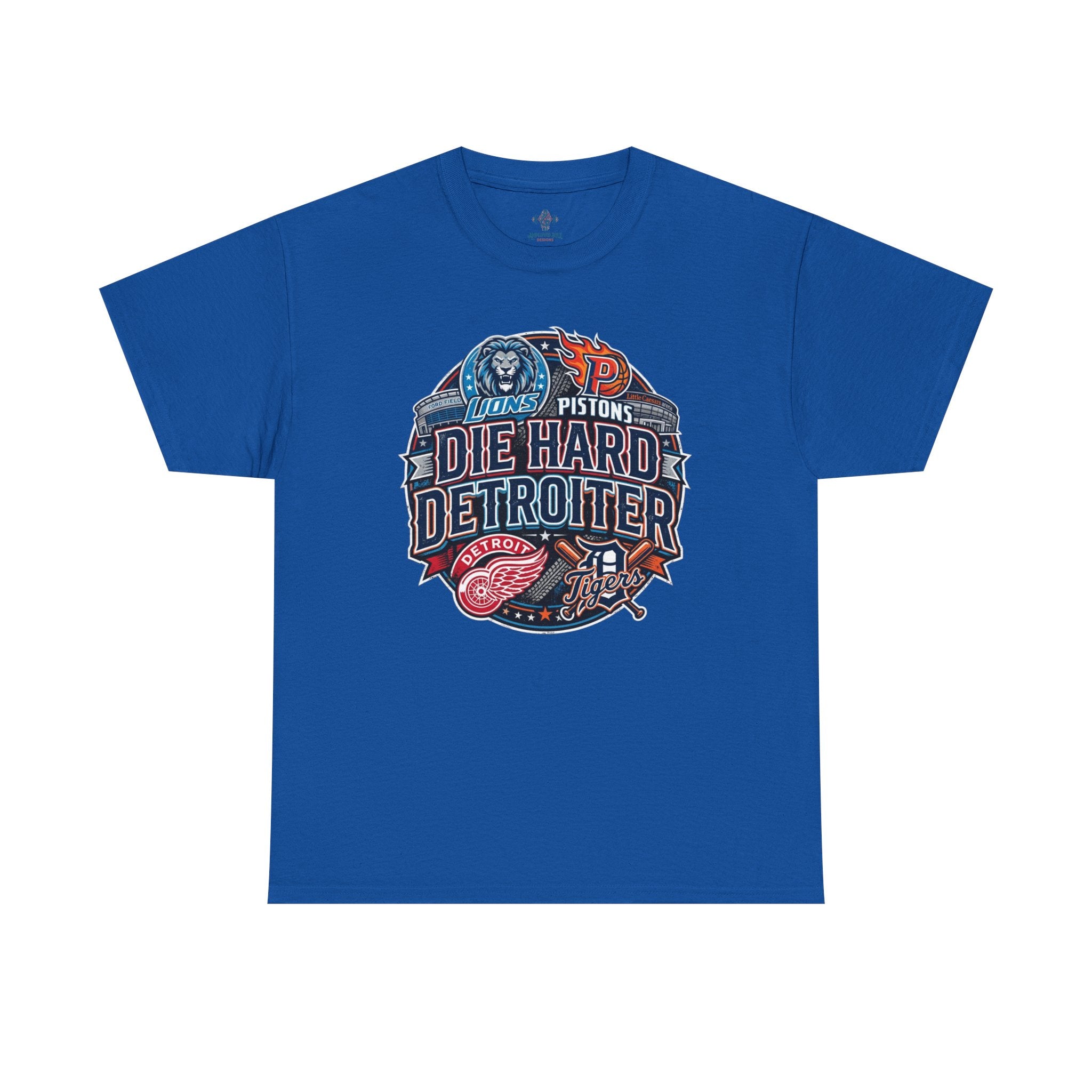 Unisex Heavy Cotton Tee DIE HARD DETROITER, sports style 1