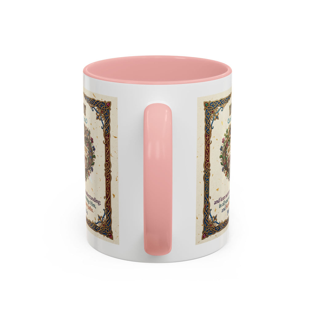 Accent Coffee Mug (11, 15oz) "Trust in the Lord..."  Poverbs 3:5-6
