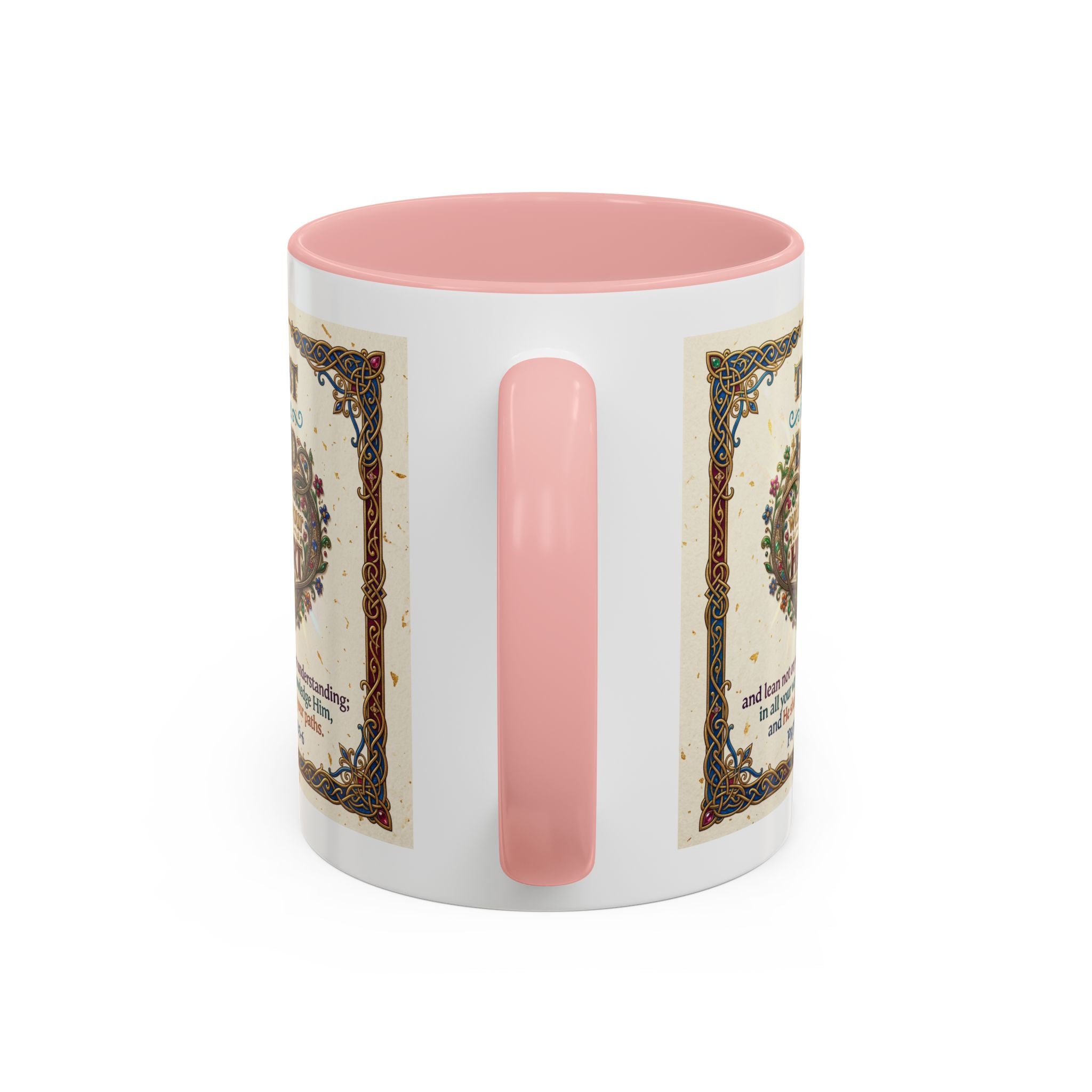 Accent Coffee Mug (11, 15oz) "Trust in the Lord..."  Poverbs 3:5-6