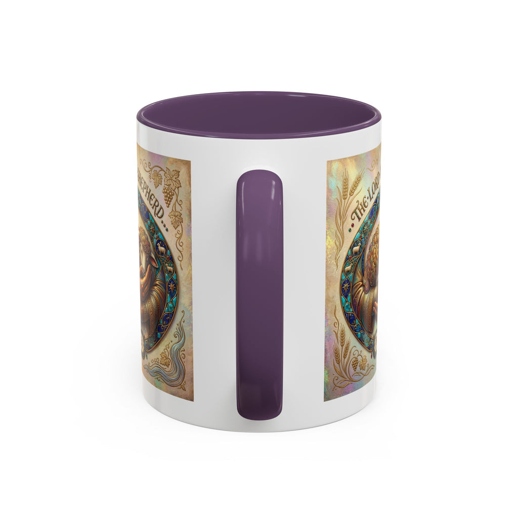 Accent Coffee Mug (11, 15oz) "The Lord is my Shepherd" Psalms 23:1