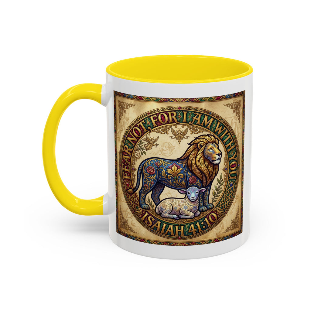 Accent Coffee Mug (11, 15oz) "Fear not, for I am with you" Isaiah 41:10