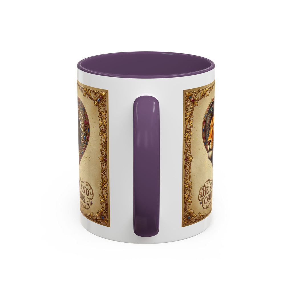 Accent Coffee Mug (11, 15oz) "Be strong and courageous" Joshua 1:9