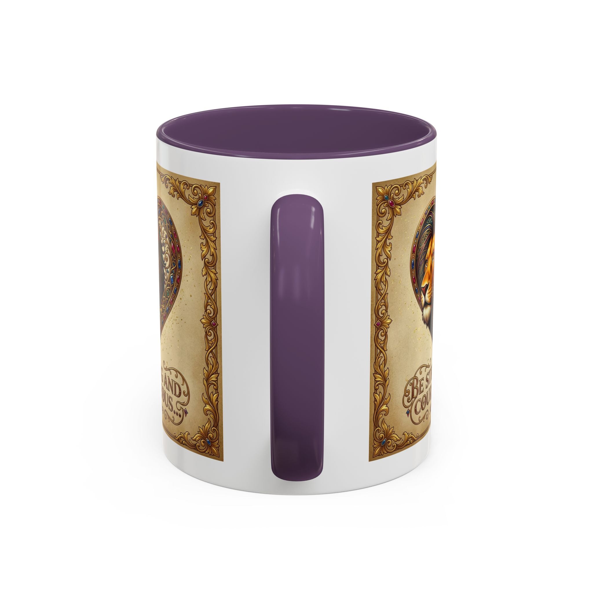 Accent Coffee Mug (11, 15oz) "Be strong and courageous" Joshua 1:9