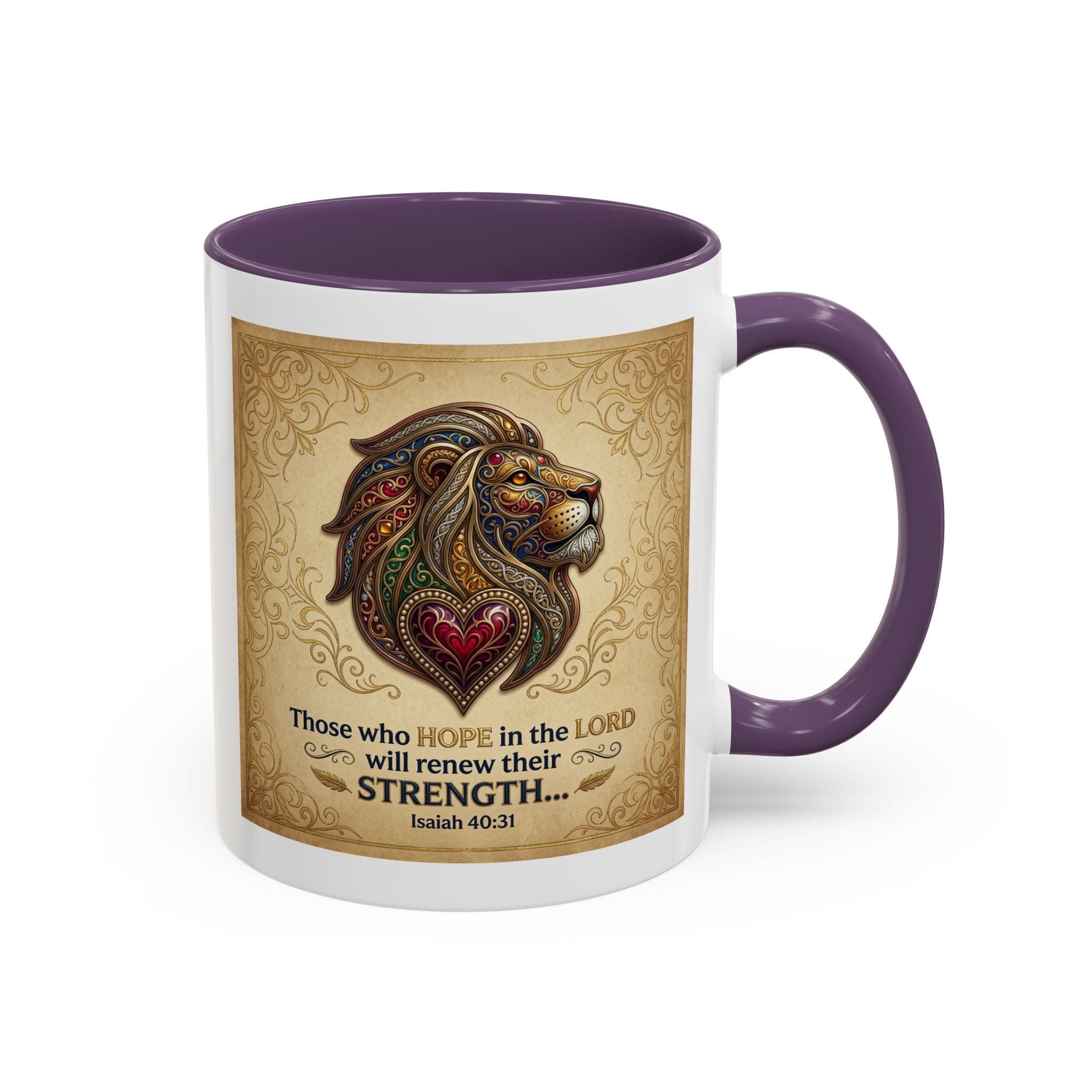 Accent Coffee Mug (11, 15oz) "Those who hope in the Lord..." Isaiah 40:31