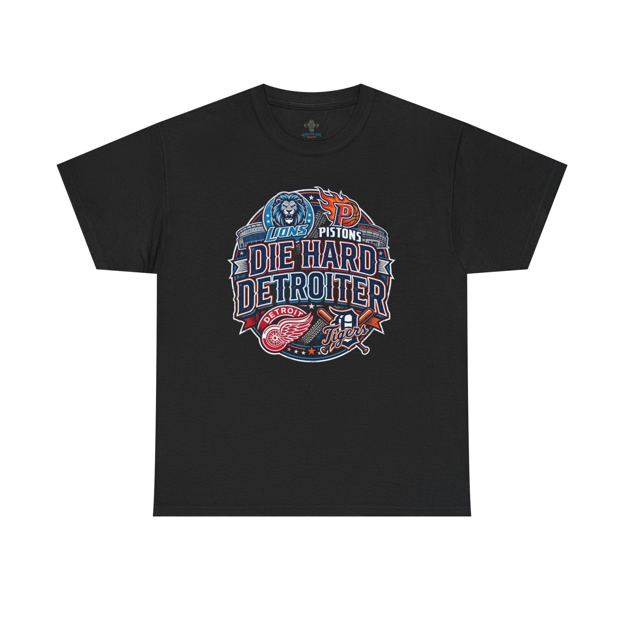 Unisex Heavy Cotton Tee DIE HARD DETROITER, sports style 1