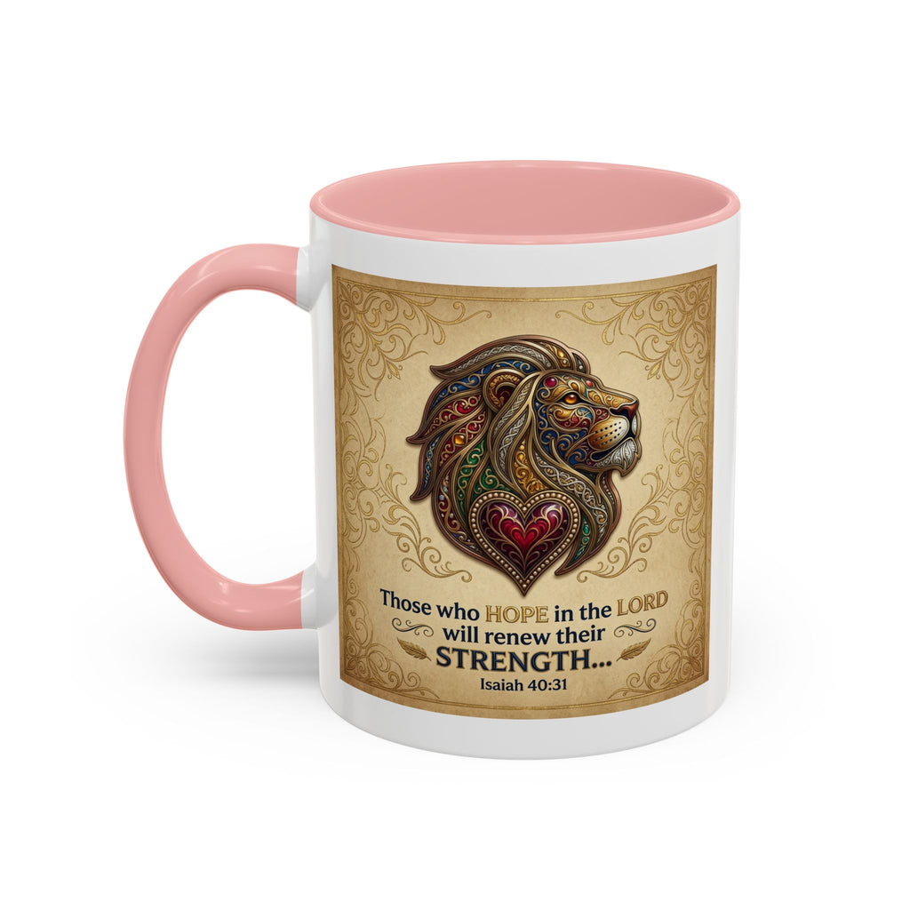 Accent Coffee Mug (11, 15oz) "Those who hope in the Lord..." Isaiah 40:31