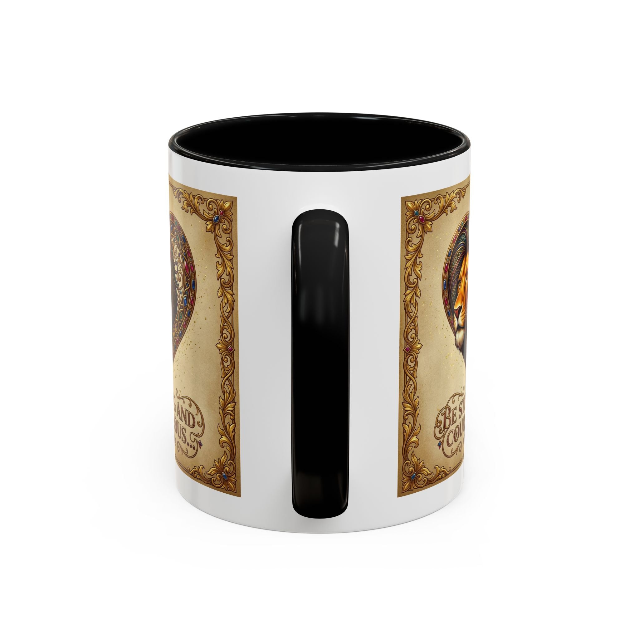 Accent Coffee Mug (11, 15oz) "Be strong and courageous" Joshua 1:9